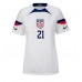 Ženski Nogometni dresi Združene države Timothy Weah #21 Domači SP 2022 Kratek Rokav